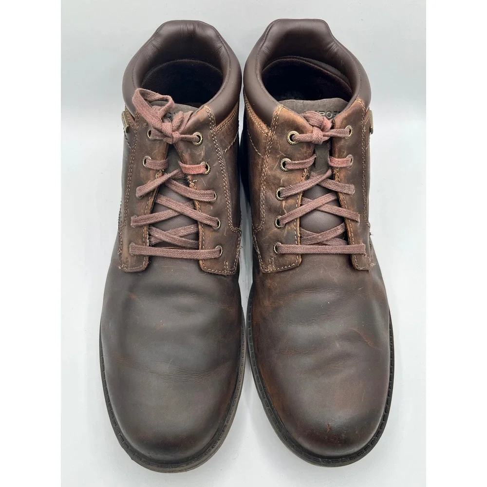 Rockport Storm Surge Men Sz 11M Brown Leather Waterproof Chukka Boots A13715